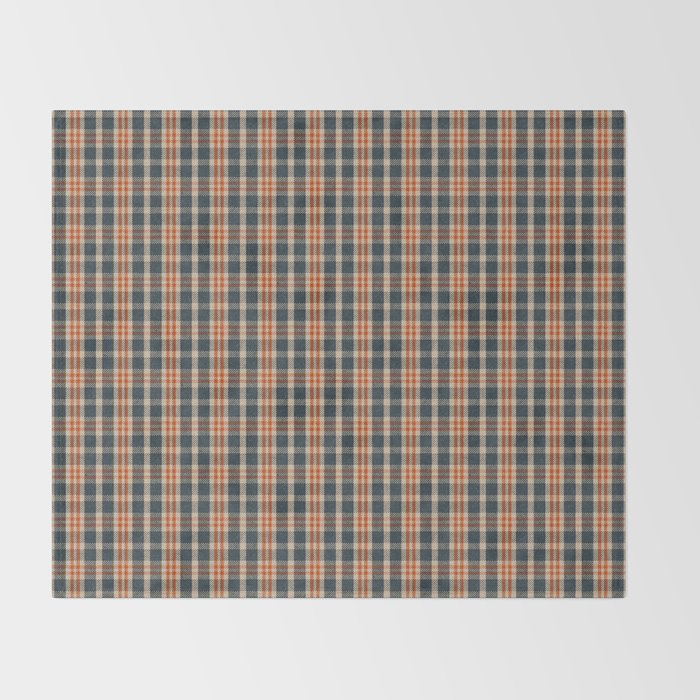 North Country Plaid - classic blue and red Throw Blanket Gallery Image 2