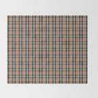 North Country Plaid - classic blue and red Throw Blanket Gallery Image 2