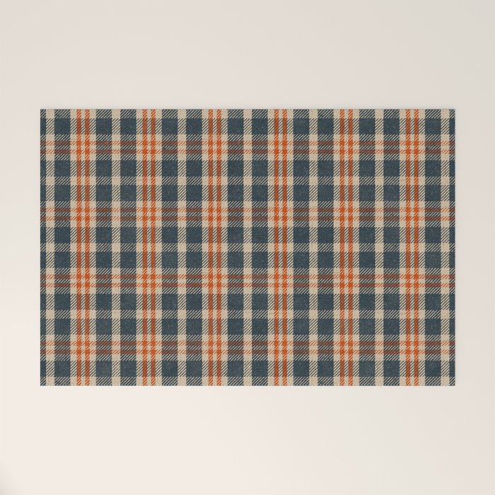 North Country Plaid - classic blue and red Welcome Mat Gallery Image 1