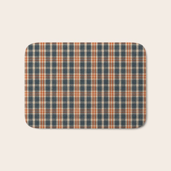 North Country Plaid - classic blue and red Bath Mat Gallery Image 1