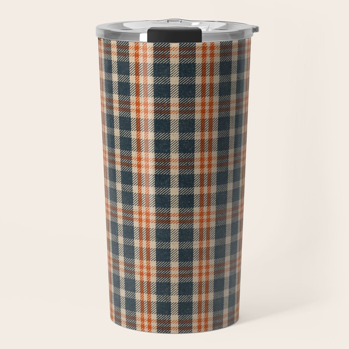 North Country Plaid - classic blue and red Travel Mug Gallery Image 1