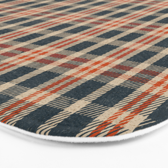 North Country Plaid - classic blue and red Bath Mat Gallery Image 3