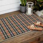 North Country Plaid - classic blue and red Outdoor Rug Gallery Image 2