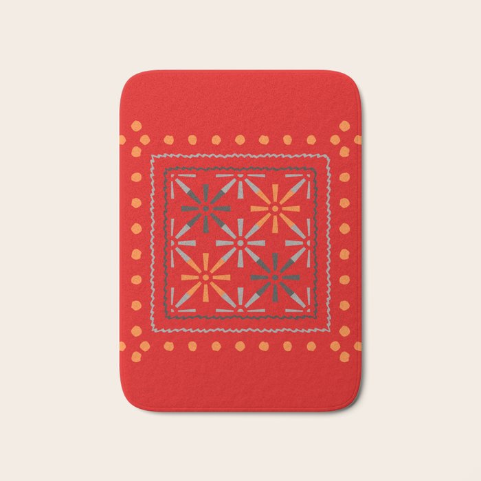 Nativo Red Bath Mat Gallery Image 1