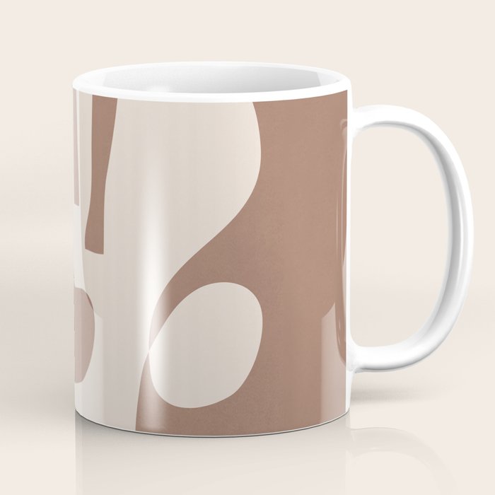 Mocha Modern Abstract 3 Coffee Mug Gallery Image 1