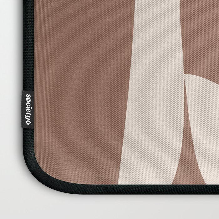 Mocha Modern Abstract 3 Laptop Sleeve Gallery Image 3