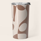 Mocha Modern Abstract 3 Travel Mug Gallery Image 2