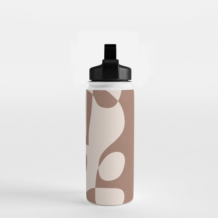 Mocha Modern Abstract 3 Water Bottle Gallery Image 2