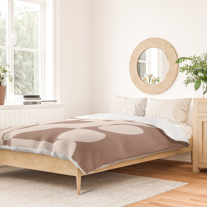 Mocha Modern Abstract 3 Duvet Cover Gallery Image 2