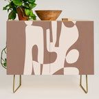 Mocha Modern Abstract 3 Credenza Gallery Image 1