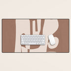 Mocha Modern Abstract 3 Desk Mat Gallery Image 1