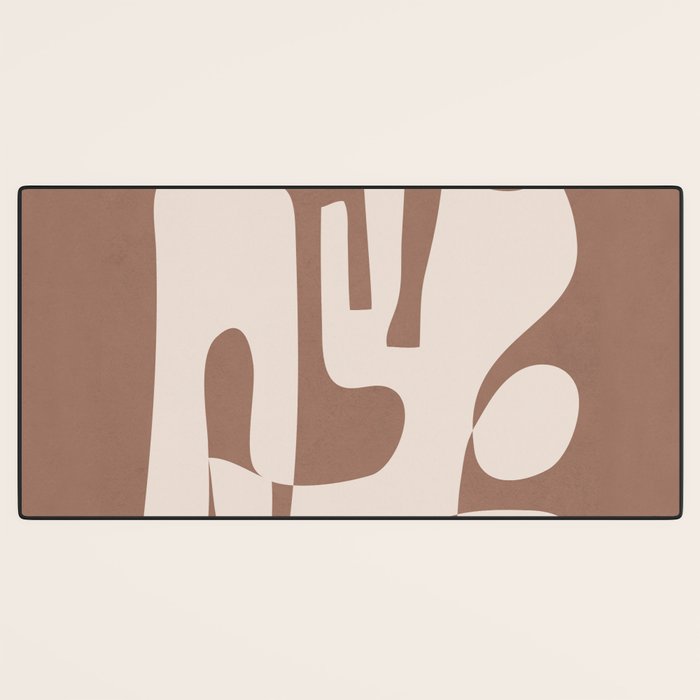 Mocha Modern Abstract 3 Desk Mat Gallery Image 3