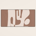 Mocha Modern Abstract 3 Desk Mat Gallery Image 3