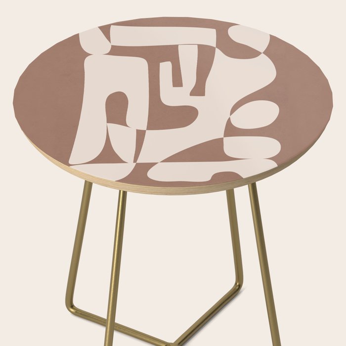 Mocha Modern Abstract 3 Side Table Gallery Image 2