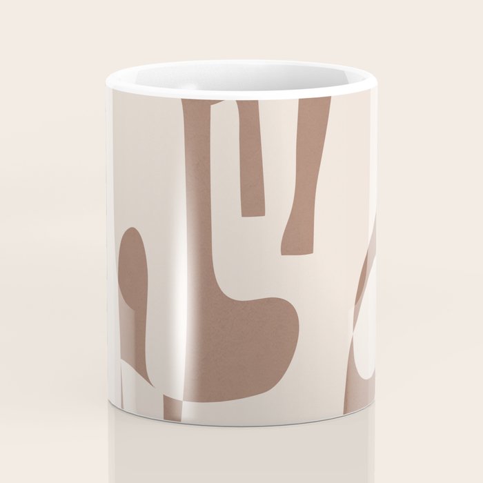 Mocha Modern Abstract 3 Coffee Mug Gallery Image 4