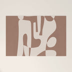 Mocha Modern Abstract 3 Welcome Mat Gallery Image 1