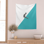 Diver (turquoise) Wall Tapestry Gallery Image 2