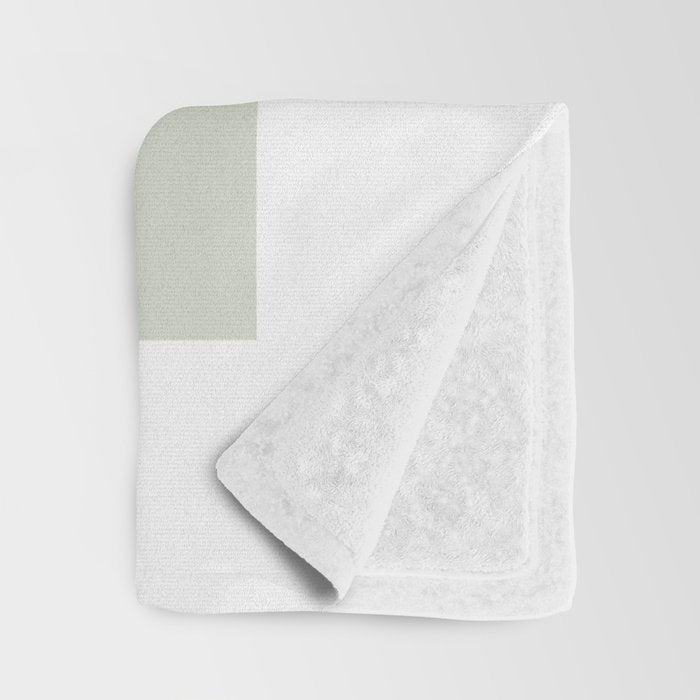 Botanical Line Art 1, Neutral Sage Green Minimalist Modern Art by Synplus Throw Blanket Gallery Image 3