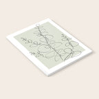 Botanical Line Art 1, Neutral Sage Green Minimalist Modern Art by Synplus Notebook Gallery Image 2