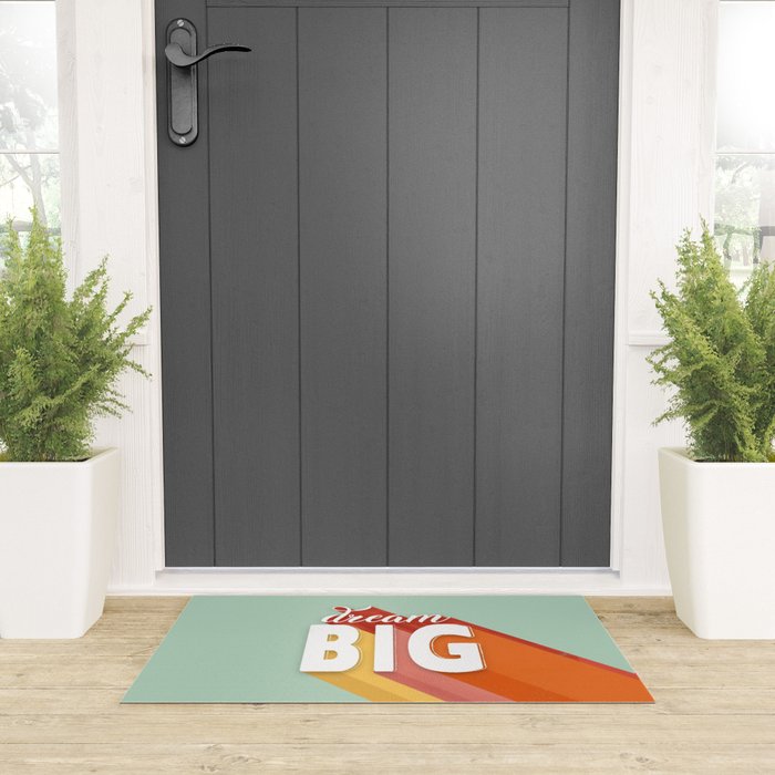 DREAM BIG - positive typography Welcome Mat Gallery Image 3