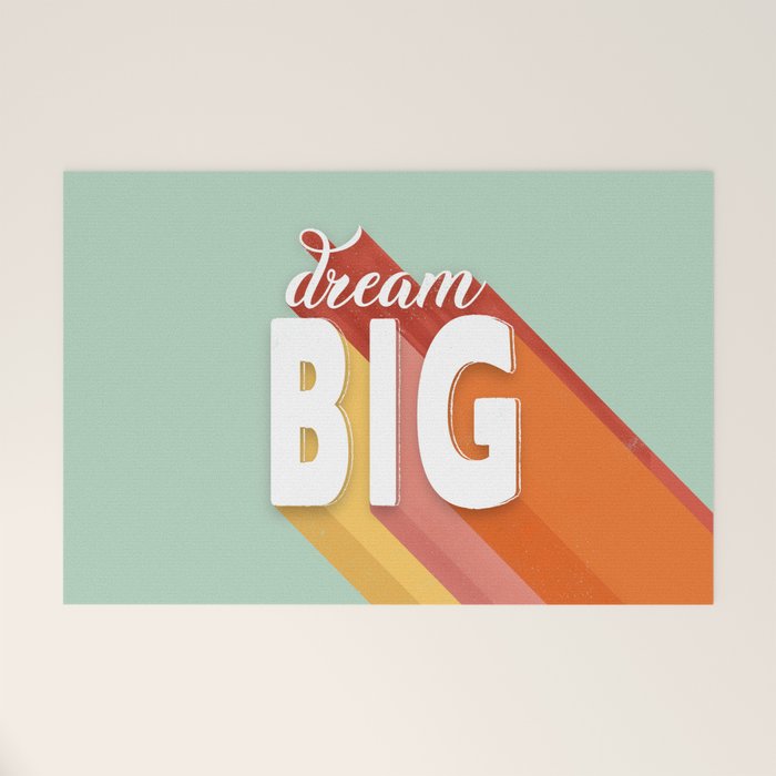 DREAM BIG - positive typography Welcome Mat Gallery Image 1