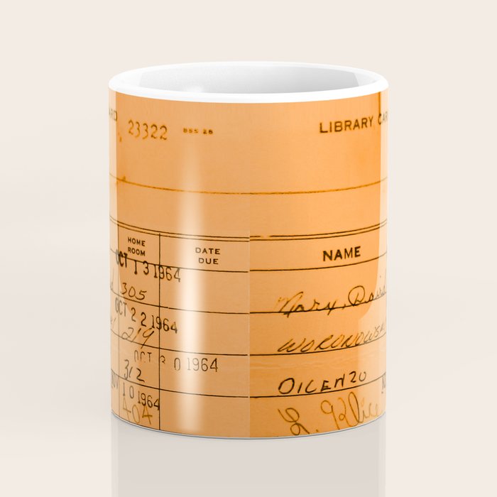 Library Card 23322 Orange Coffee Mug Gallery Image 4
