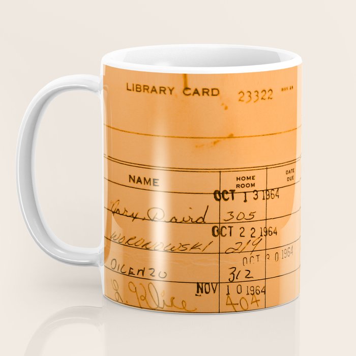 Library Card 23322 Orange Coffee Mug Gallery Image 3