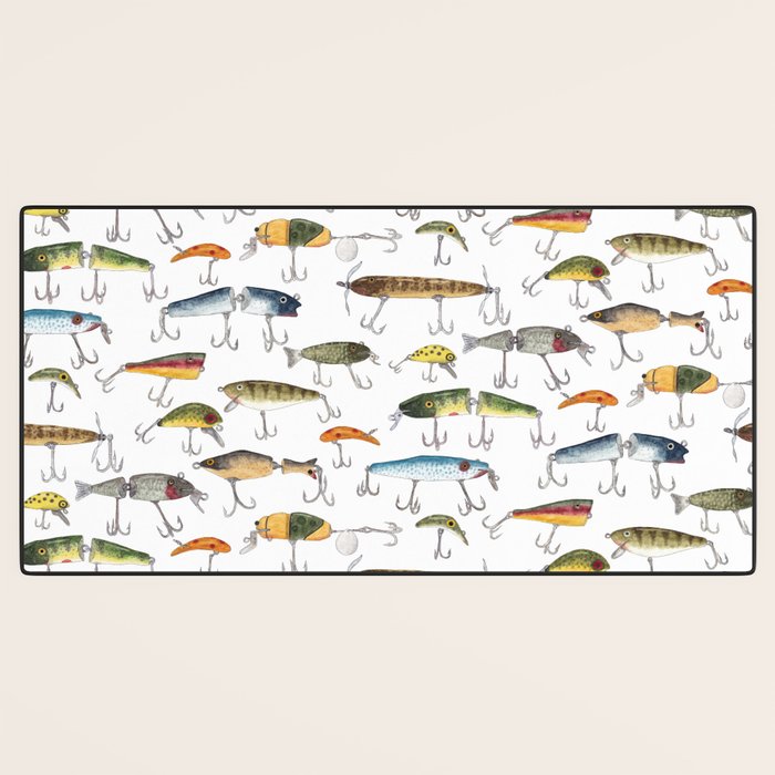 Vintage Fishing Lures Desk Mat Gallery Image 3