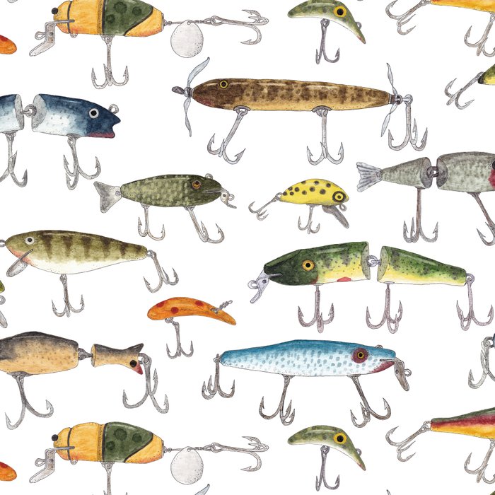 Vintage Fishing Lures Coffee Mug Gallery Image 2