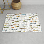 Vintage Fishing Lures Rug Gallery Image 1