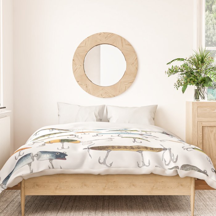 Vintage Fishing Lures Duvet Cover Gallery Image 3