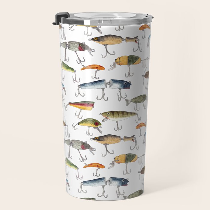 Vintage Fishing Lures Travel Mug Gallery Image 3
