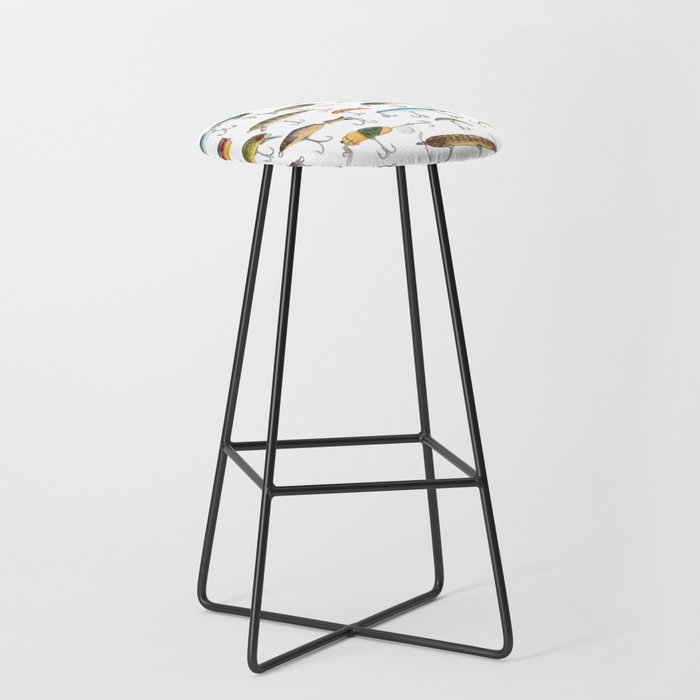Vintage Fishing Lures Stool Gallery Image 1