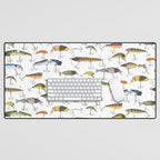Vintage Fishing Lures Desk Mat Gallery Image 1