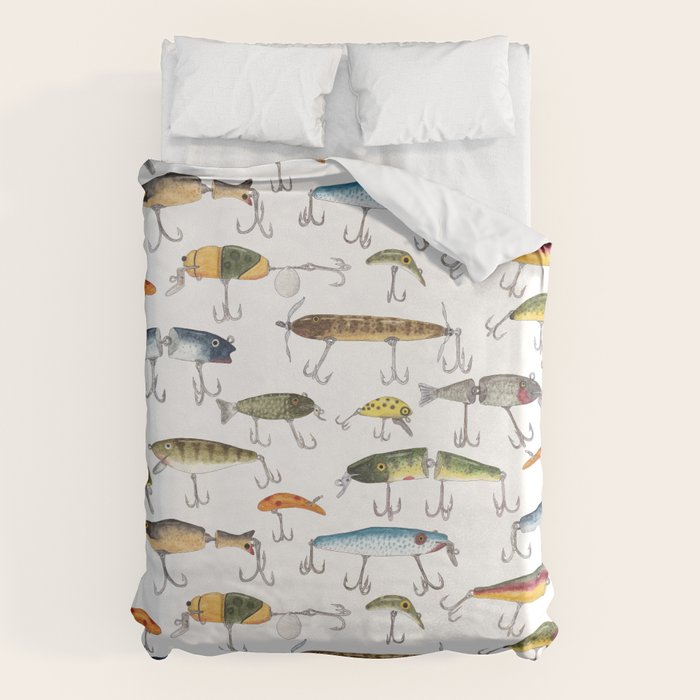 Vintage Fishing Lures Duvet Cover Gallery Image 6