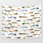 Vintage Fishing Lures Wall Tapestry Gallery Image 4