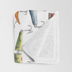 Vintage Fishing Lures Throw Blanket Gallery Image 3