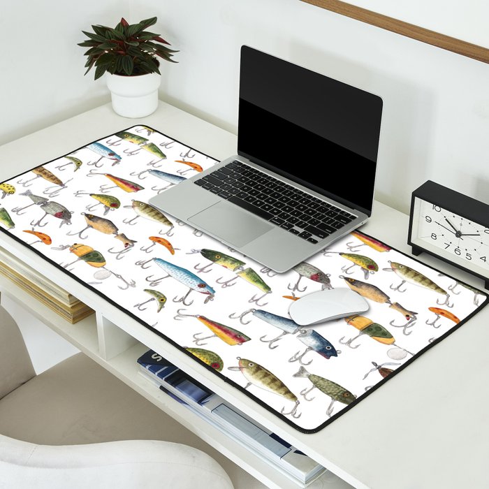 Vintage Fishing Lures Desk Mat Gallery Image 2