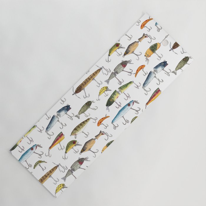Vintage Fishing Lures Yoga Mat Gallery Image 1
