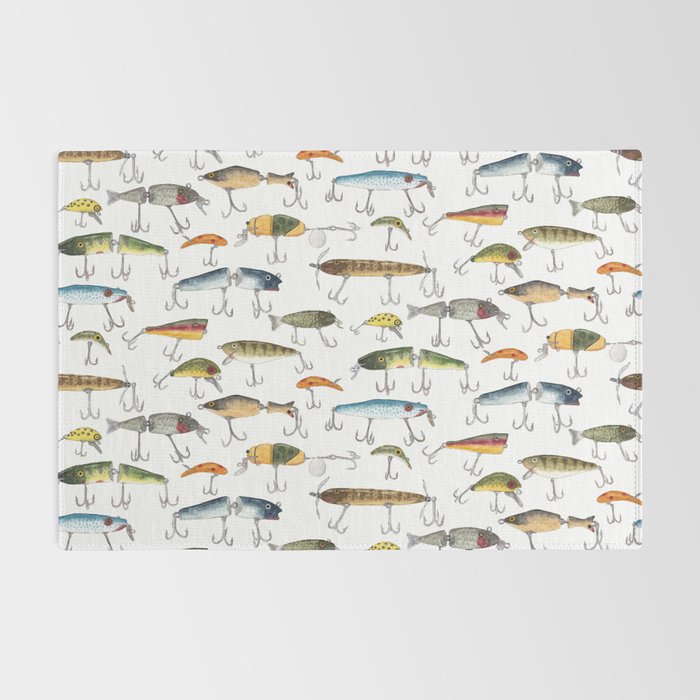 Vintage Fishing Lures Rug Gallery Image 2