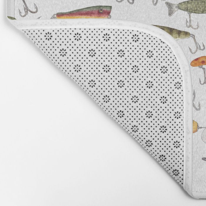 Vintage Fishing Lures Bath Mat Gallery Image 2