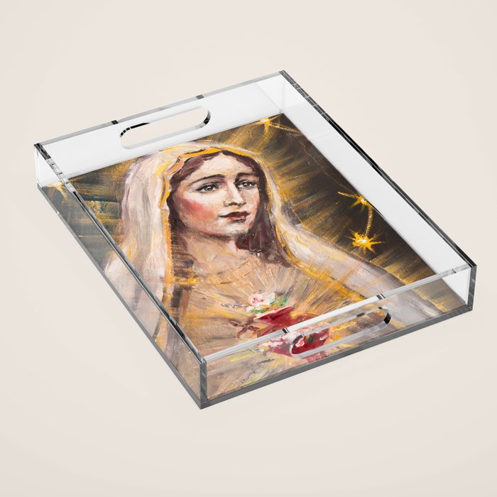 Immaculate Heart of Our Lady of Fatima Acrylic Tray Gallery Image 1