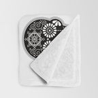 DÃ­a de Muertos Calavera â¢ Mexican Sugar Skull - Black Palette Throw Blanket Gallery Image 3