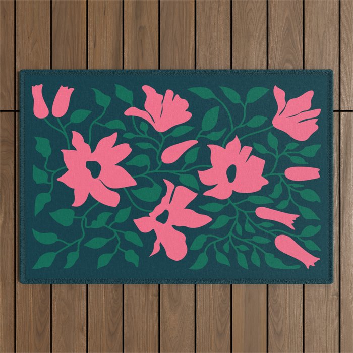 Flowers & Branches: Night Edition Outdoor Rug Gallery Image 1