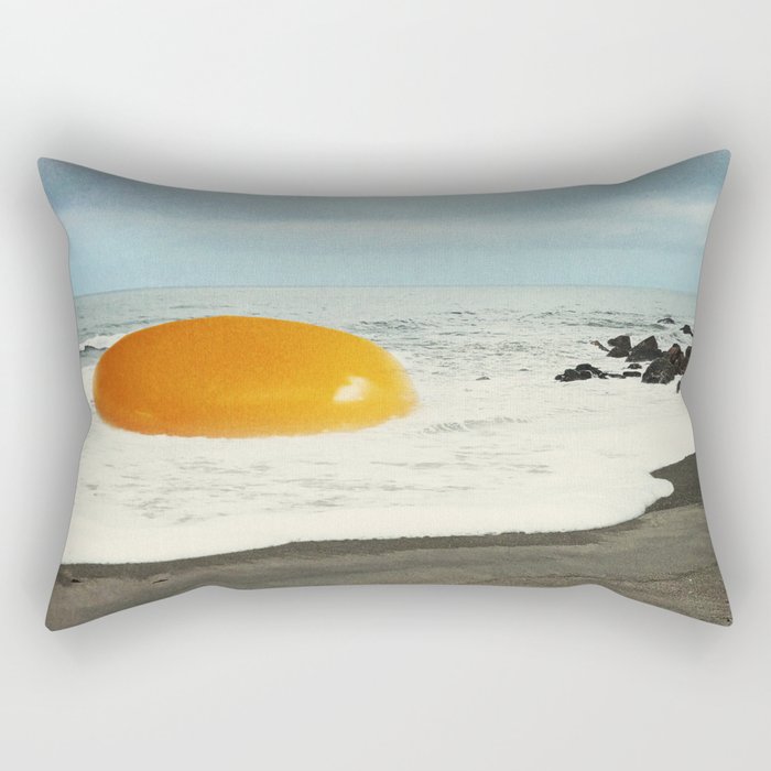 Beach Egg - Sunny side up breakfast Rectangular Pillow Gallery Image 1