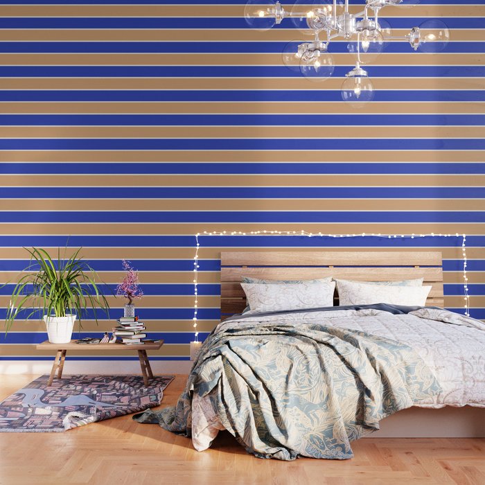 Color Block IX Peach Orange Blue Wallpaper Gallery Image 1