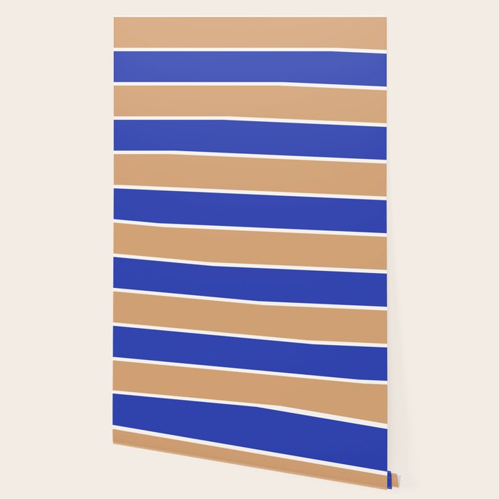 Color Block IX Peach Orange Blue Wallpaper Gallery Image 2
