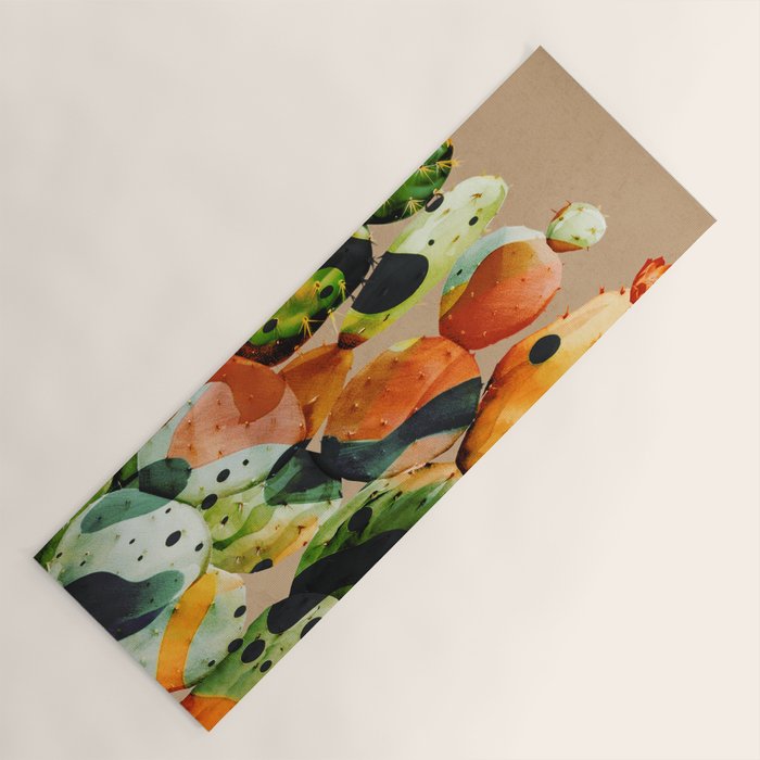 Abstract Modern Cactus 1 Yoga Mat Gallery Image 1