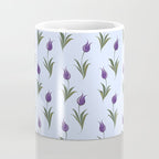 Turkish Ebru - Purple Tulip Coffee Mug Gallery Image 4