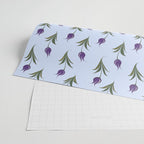 Turkish Ebru - Purple Tulip Wrapping Paper Gallery Image 2